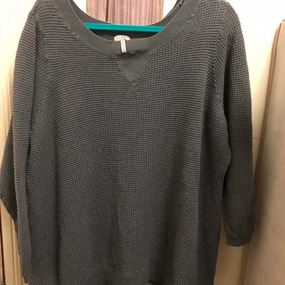 Grey Knit Shirt from LOGO by Lori Goldstein